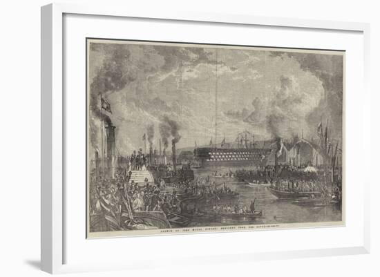 Launch of The Royal Albert Sketched from the River-null-Framed Giclee Print