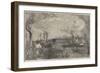 Launch of The Royal Albert Sketched from the River-null-Framed Giclee Print