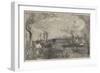 Launch of The Royal Albert Sketched from the River-null-Framed Giclee Print