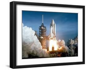 Launch of the Space Shuttle Challenger from Kennedy Space Center,1984-null-Framed Premium Photographic Print