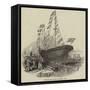 Launch of the Sultan's Steamer, at Cowes-null-Framed Stretched Canvas