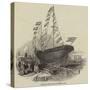 Launch of the Sultan's Steamer, at Cowes-null-Stretched Canvas