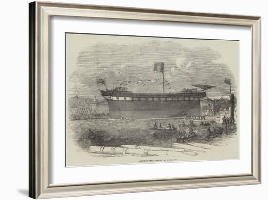 Launch of the Vimiera, at Sunderland-null-Framed Giclee Print