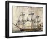 Launch of Victoria in Le Havre in 1782, France, 18th Century-null-Framed Giclee Print