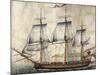 Launch of Victoria in Le Havre in 1782, France, 18th Century-null-Mounted Giclee Print