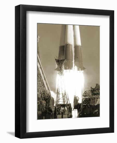 Launch of Vostok 1 Spacecraft, 1961-Detlev Van Ravenswaay-Framed Photographic Print