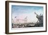 Launching a Ship at Brest, C1750-1810-Nicolas Marie Ozanne-Framed Giclee Print