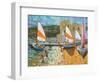 Launching Boats, Calella De Palafrugell, Spain-Andrew Macara-Framed Giclee Print