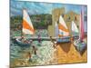 Launching Boats, Calella De Palafrugell, Spain-Andrew Macara-Mounted Giclee Print