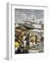 Launching of Battleship Regina Margherita in La Spezia-null-Framed Giclee Print