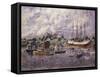 Launching Of Elinor F. Bartram-Stanton Manolakas-Framed Stretched Canvas