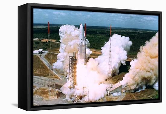 Launching of Of the Second Ariane-5, Kourou, French Guiana on 30 October 1997-null-Framed Stretched Canvas