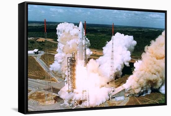 Launching of Of the Second Ariane-5, Kourou, French Guiana on 30 October 1997-null-Framed Stretched Canvas