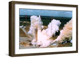 Launching of Of the Second Ariane-5, Kourou, French Guiana on 30 October 1997-null-Framed Photo