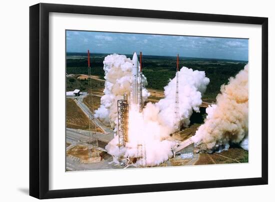 Launching of Of the Second Ariane-5, Kourou, French Guiana on 30 October 1997-null-Framed Photo