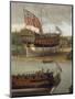 Launching of Sixth-Rate Ship in Orwell-null-Mounted Giclee Print