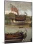 Launching of Sixth-Rate Ship in Orwell-null-Mounted Giclee Print