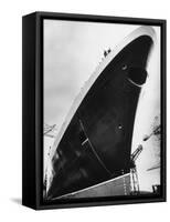 Launching of the Queen Elizabeth II Oceanliner-Terence Spencer-Framed Stretched Canvas