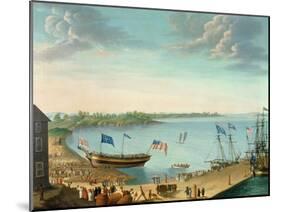 Launching of the Ship 'Fame', 1802-George Ropes-Mounted Giclee Print