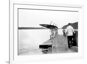 Launching Rowing Scull-null-Framed Premium Giclee Print