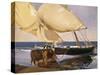 Launching the Boat-Joaquín Sorolla y Bastida-Stretched Canvas