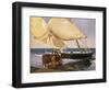 Launching the Boat-Joaquín Sorolla y Bastida-Framed Art Print