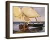 Launching the Boat-Joaquín Sorolla y Bastida-Framed Art Print