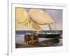 Launching the Boat-Joaquín Sorolla y Bastida-Framed Art Print