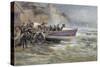 Launching the Cullerboats Lifeboat, 1902-Robert Jobling-Stretched Canvas