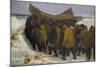 Launching the Fishing Boat-Michael Peter Ancher-Mounted Giclee Print