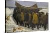Launching the Fishing Boat-Michael Peter Ancher-Stretched Canvas