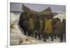 Launching the Fishing Boat-Michael Peter Ancher-Framed Giclee Print