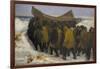 Launching the Fishing Boat-Michael Peter Ancher-Framed Giclee Print