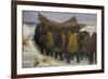 Launching the Fishing Boat-Michael Peter Ancher-Framed Giclee Print