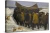 Launching the Fishing Boat-Michael Peter Ancher-Stretched Canvas