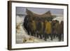 Launching the Fishing Boat-Michael Peter Ancher-Framed Giclee Print