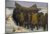 Launching the Fishing Boat-Michael Peter Ancher-Mounted Giclee Print
