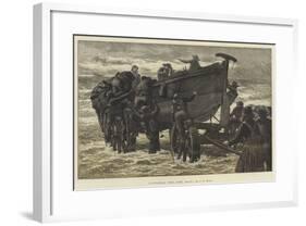 Launching the Life Boat-John Dawson Watson-Framed Giclee Print