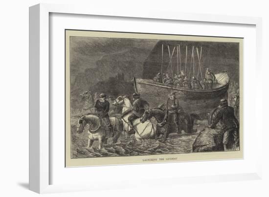 Launching the Lifeboat-William Ralston-Framed Giclee Print