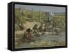 Laundresses by a Stream, Ca. 1886-1890-Eugène-Louis Boudin-Framed Stretched Canvas