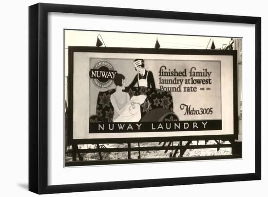Laundry Billboard-null-Framed Art Print