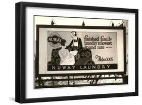 Laundry Billboard-null-Framed Art Print