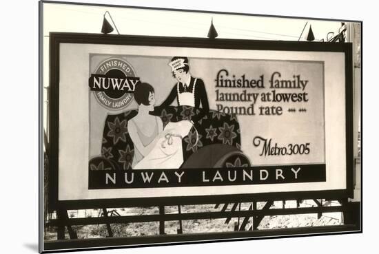 Laundry Billboard-null-Mounted Art Print