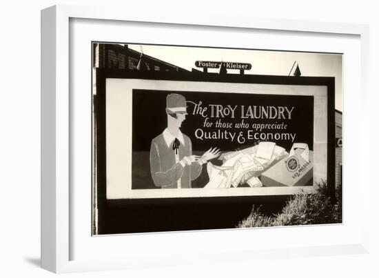 Laundry Billboard-null-Framed Art Print