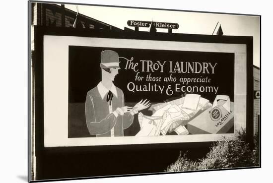 Laundry Billboard-null-Mounted Art Print