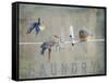 Laundry Day Bluebirds-Jai Johnson-Framed Stretched Canvas