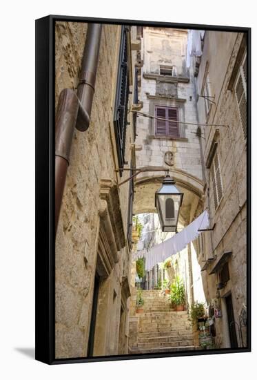 Laundry Day - Dubrovnik, Croatia-Laura DeNardo-Framed Stretched Canvas