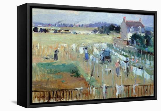 Laundry Day-Berthe Morisot-Framed Stretched Canvas