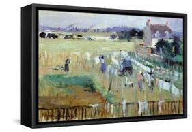 Laundry Day-Berthe Morisot-Framed Stretched Canvas