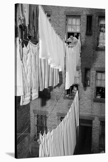 Laundry Drying on Lines-Philip Gendreau-Stretched Canvas